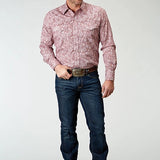 Roper 1944 Stretch Paisley (Red) - Men's Western Shirt