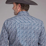Roper Grasslands Prairie Paisley (Blue) - Men's Western Shirt