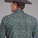Roper 2382 Dusk Paisley (Blue) - Men's Western Shirt