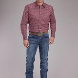 Roper 2386 Stretch Medallion Paisley (Red) - Men's Western Shirt