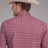 Roper 2386 Stretch Medallion Paisley (Red) - Men's Western Shirt