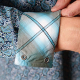 Roper 1563 Peacock Paisley (Blue) - Men's Western Shirt