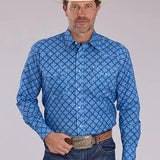 Roper 2497 Ribbon Medallion (Blue) - Men's Western Shirt