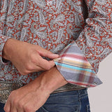 Roper 2499 Clay Paisley (Orange) - Men's Western Shirt
