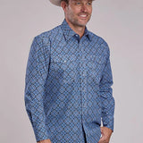 Roper 2967 Sky Medallion (Blue) - Men's Western Shirt