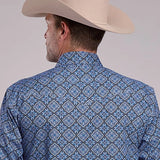 Roper 2967 Sky Medallion (Blue) - Men's Western Shirt