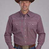 Roper 2153 Highway Foulard (Red) - Men's Western Shirt