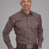Roper Fall River Ginger Foulard (Brown) - Men's Western Shirt