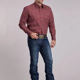 Roper 3089 Maple Foulard (Red) - Men's Western Shirt