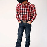 Roper 1844 Basic Plaid (Red) - Men's Western Shirt
