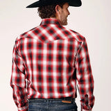Roper 1844 Basic Plaid (Red) - Men's Western Shirt