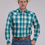 Roper 2890 Sunset Plaid (Blue) - Men's Western Shirt