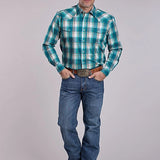 Roper 2890 Sunset Plaid (Blue) - Men's Western Shirt
