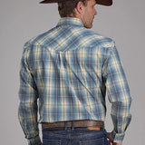 Roper 2159 Dungaree Plaid (Blue) - Men's Western Shirt