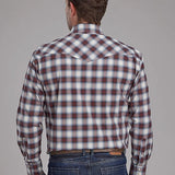 Roper 2164 Stretch Plaid (Brown) - Men's Western Shirt