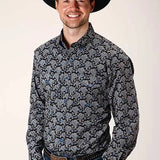 Roper 1382 Starry Night Paisley (Black) - Men's Western Shirt