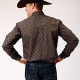 Roper 1839 Diamond Medallion (Brown) - Men's Western Shirt