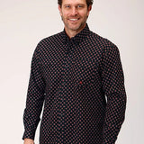 Roper 1846 Cottage Foulard (Black) - Men's Western Shirt