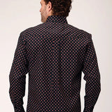 Roper 1846 Cottage Foulard (Black) - Men's Western Shirt