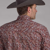 Roper 2242 Sangria Paisley (Wine) - Men's Western Shirt
