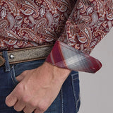 Roper 2242 Sangria Paisley (Wine) - Men's Western Shirt