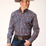Roper 1558 Independence Foulard (Blue) - Men's Western Shirt