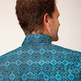 Roper 1663 Gothic Medallion (Blue) - Men's Western Shirt