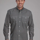 Roper 2151 Acorn Foulard (Brown) - Men's Western Shirt