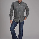 Roper 2151 Acorn Foulard (Brown) - Men's Western Shirt