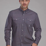 Roper 2157 Diamond Eye Geo (Blue) - Men's Western Shirt