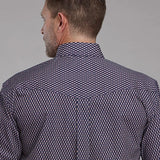 Roper 2157 Diamond Eye Geo (Blue) - Men's Western Shirt