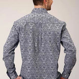 Roper 1380 Crystal Medallion (Blue) - Men's Western Shirt