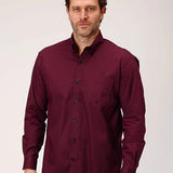 Roper 1847 Four Leaf Foulard (Red) - Men's Western Shirt