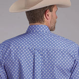 Roper 2385 Periwinkle Foulard (Blue) - Men's Western Shirt