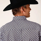 Roper 1666 Tile Foulard (Black) - Men's Western Shirt