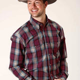 Roper 1372 Plaid (Wine) - Men's Western Shirt