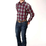 Roper 1372 Plaid (Wine) - Men's Western Shirt