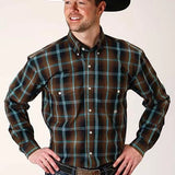 Roper 1375 Plaid (Chocolate) - Men's Western Shirt