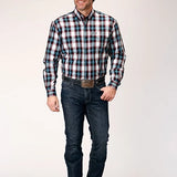 Roper 1843 West Plaid (Blue) - Men's Western Shirt