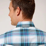 Roper 01006 Clear Sky Plaid (Blue) - Men's Western Shirt