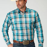 Roper 1939 Waters Edge Plaid (Blue) - Men's Western Shirt
