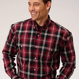 Roper 1228 Saddle Plaid (Red) - Men's Western Shirt