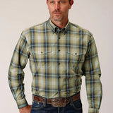 Roper 1660 Sand Dune Plaid (Tan) - Men's Western Shirt