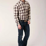 Roper 1371 Smoke House Plaid (Grey) - Men's Western Shirt