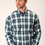 Roper 1373 West Plaid (Blue) - Men's Western Shirt