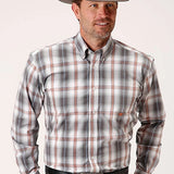 Roper 1457 Smokey Plaid (Grey) - Men's Western Shirt