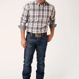 Roper 1457 Smokey Plaid (Grey) - Men's Western Shirt