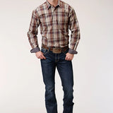 Roper 1229 Cider Plaid (Brown) - Men's Western Shirt