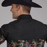 Roper 2121 Bullriders Scene (Black) - Men's Western Shirt