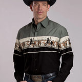 Roper 3175 Cattle Drive (Black) - Men's Western Shirt